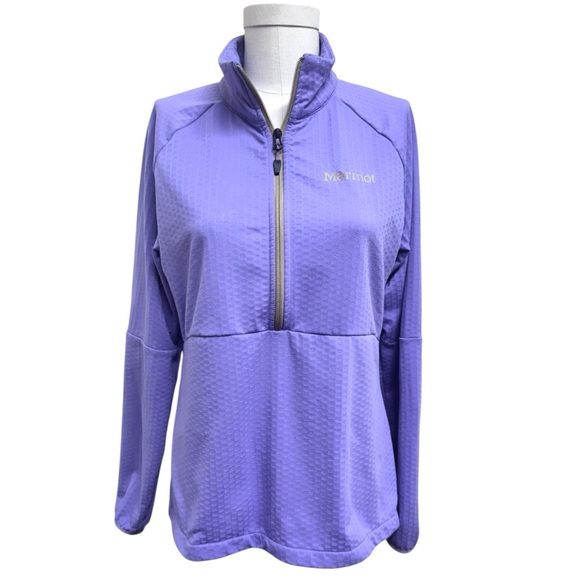 Marmot Leconte Fleece Half Zip Pullover in Purple, Size Large - Picture 7 of 15